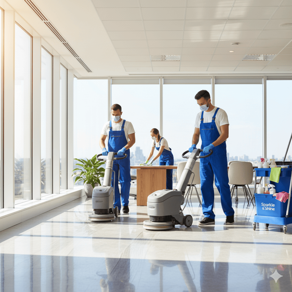 Cleaner with gloves and spray